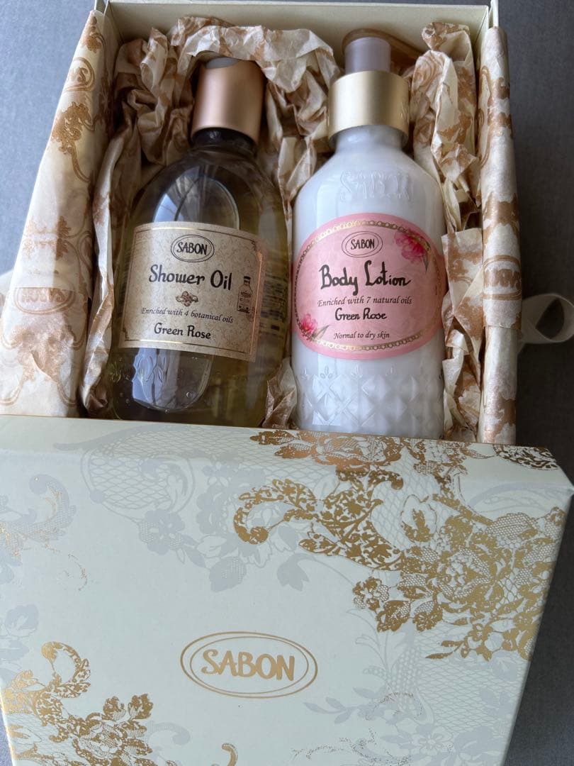 新品•未使用！SABON グリーンローズ シャワーオイル ボディローション