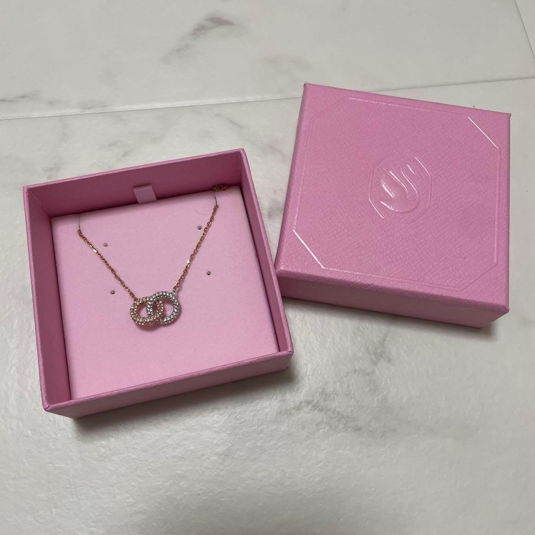Swarovski シルバー ローズゴールド ネックレス