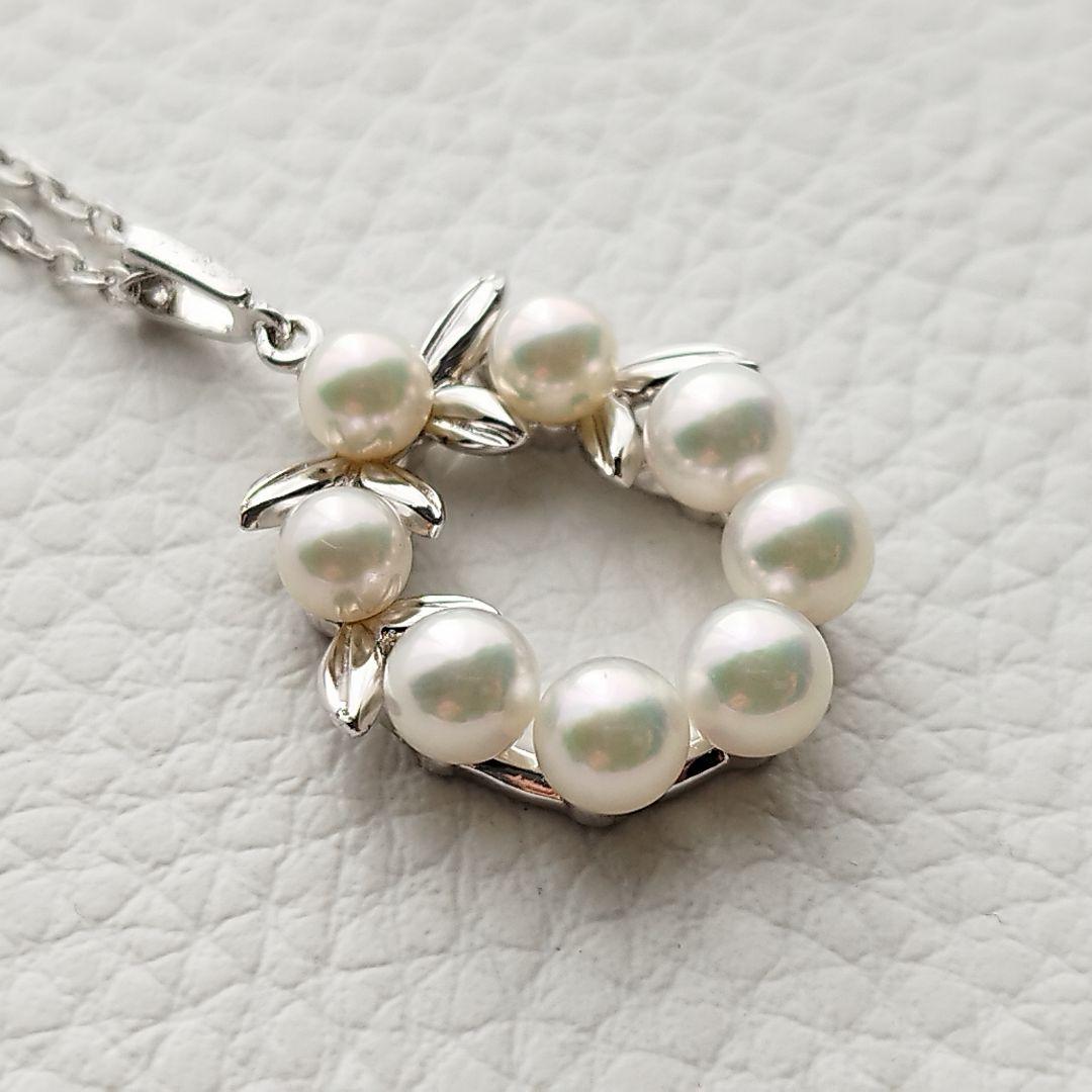 MIKIMOTO　ミキモト　パールネックレス　4.5mm　リース　箱付き