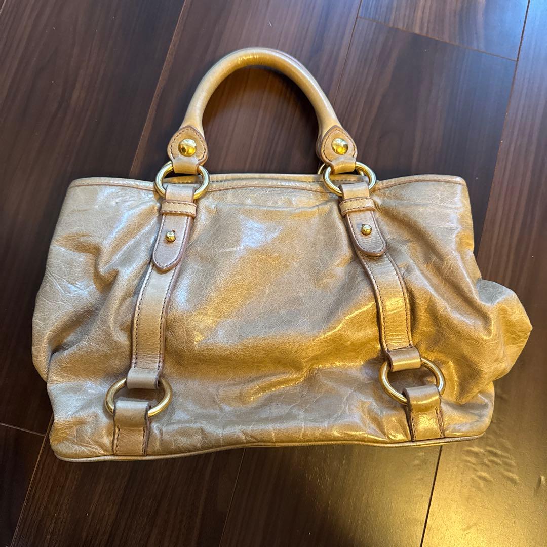 MIU MIU ゴールド ハンドバッグ
