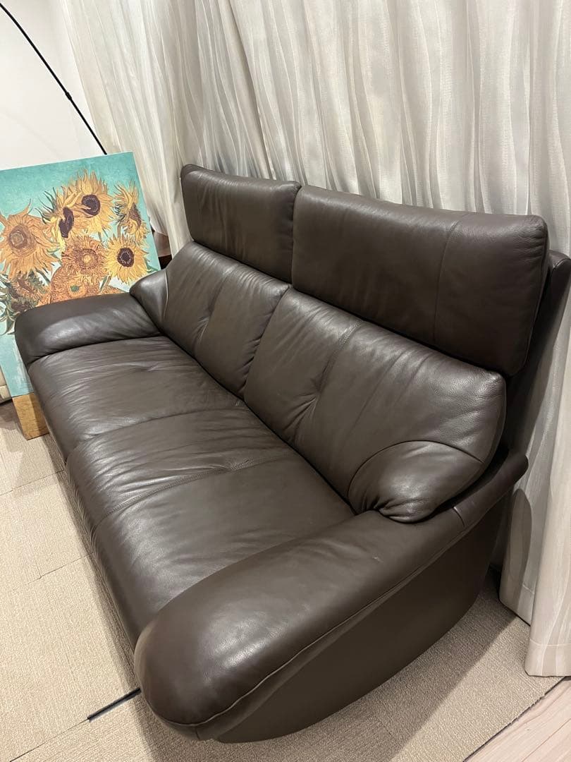 Karimoku カリモク チターノ クラウド 本革 2.5人掛けソファ