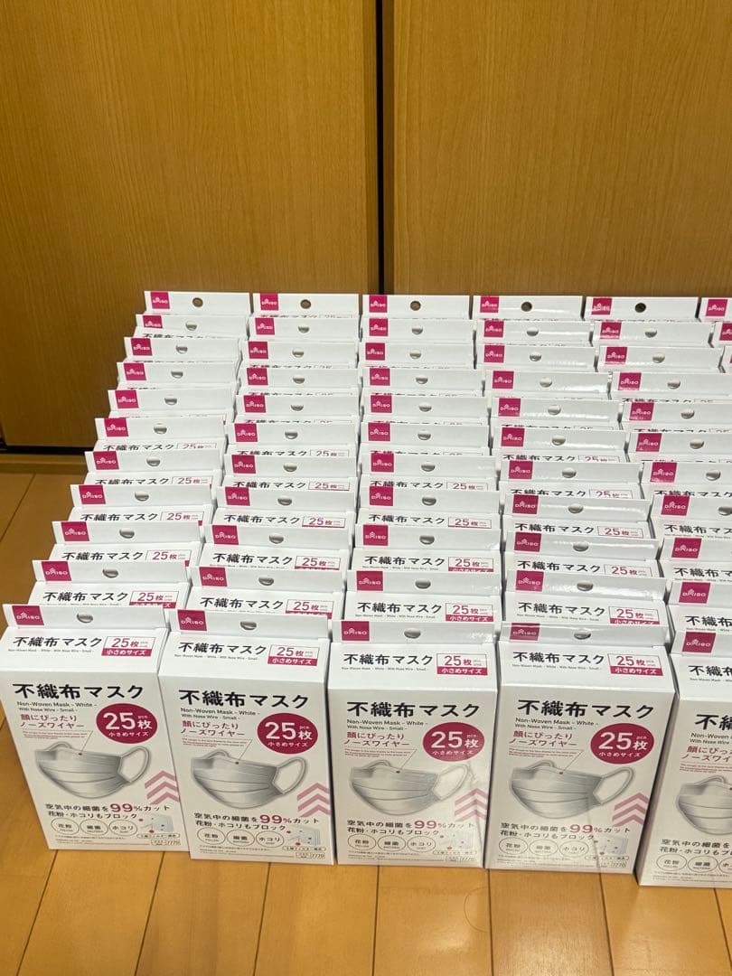 【24時間以内発送‼️】不織布マスク 25枚入り小さめ110箱