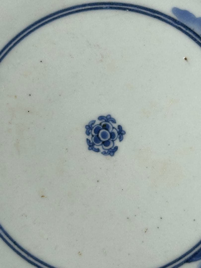 古伊万里　藍柿右衛門　染付皿　江戸時代中期