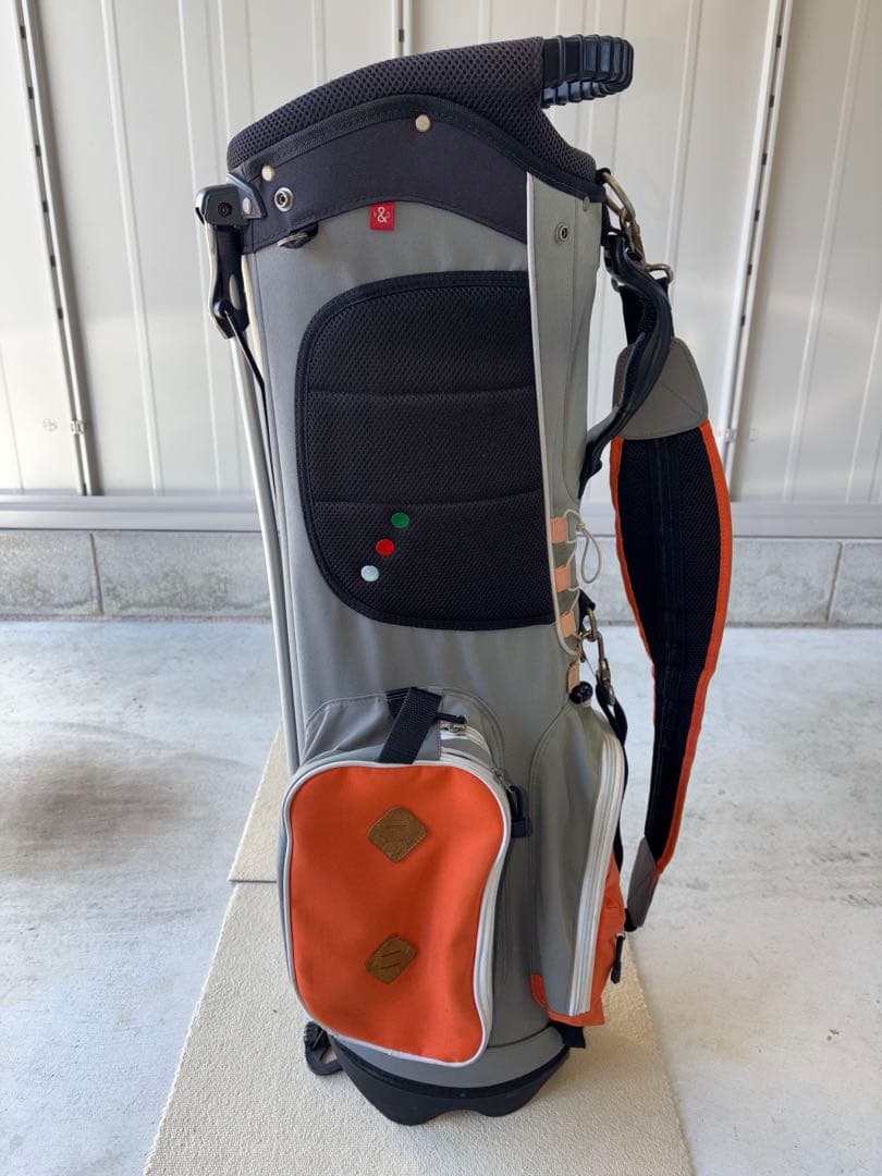 Rough & Swell キャディバッグ オレンジ/グレー