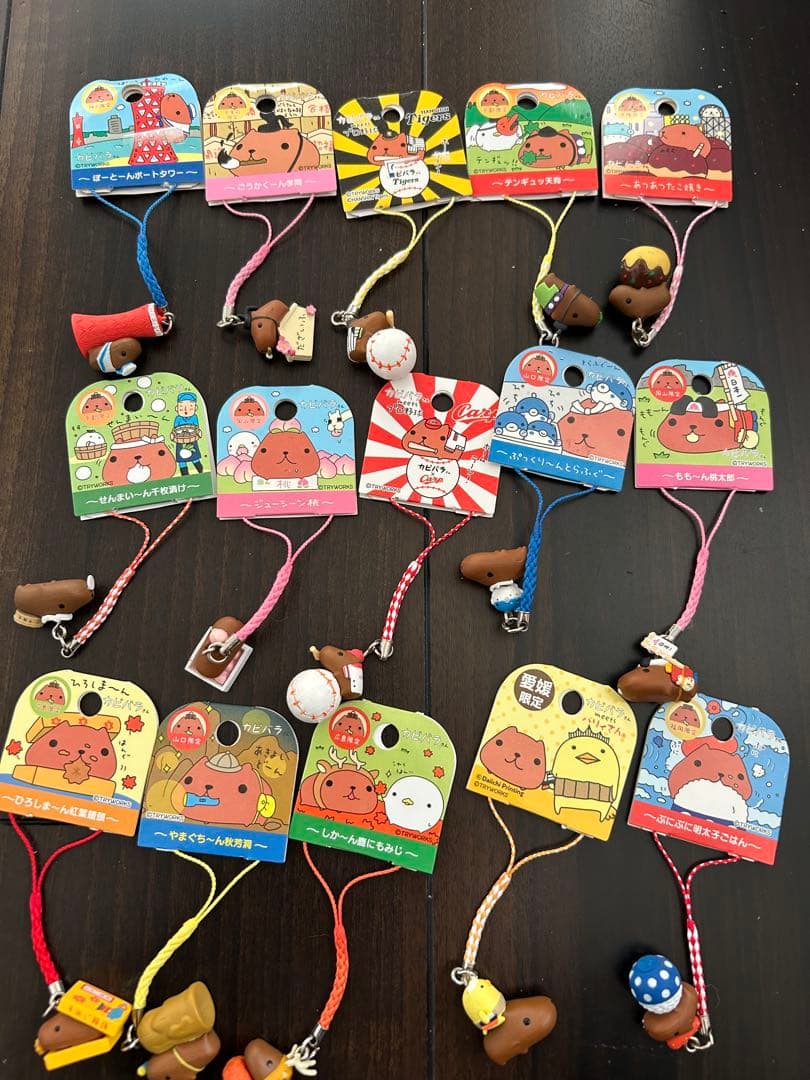 カピバラさん　ねつけストラップ　地域　ご当地　温泉地　空港　新幹線　野球