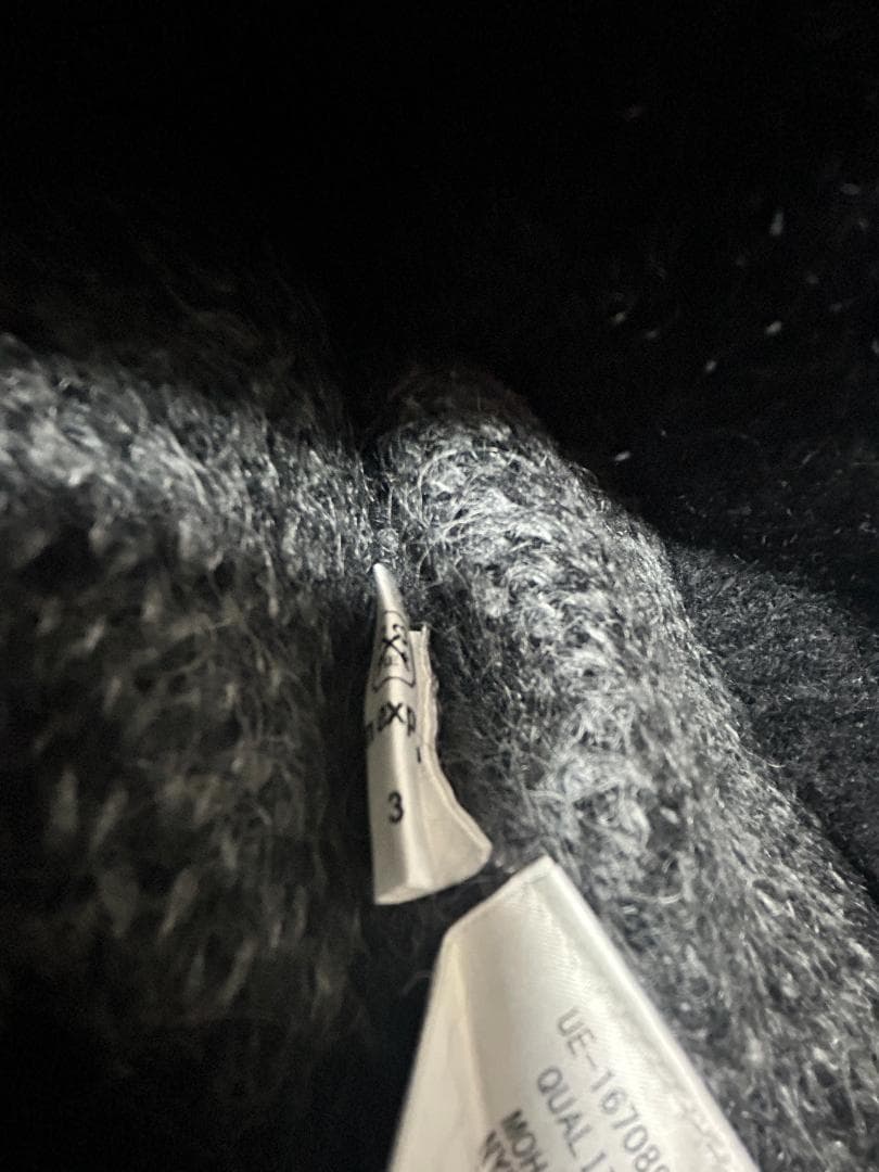 uniform experiment ブロックチェックモヘアニットプルオーバー