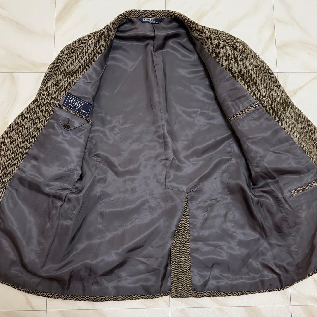 美品✨ポロ ラルフローレン テーラードジャケット ヘリンボーン L