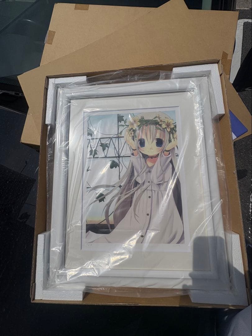 l*a様 しろ先生 版画作品 「ハナカンムリ」