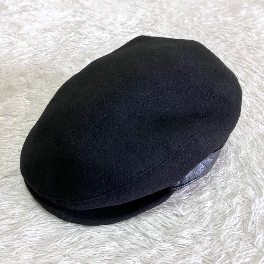 GUCCI 帽子 ベレー帽 ハンチング帽 GG柄 ブラック