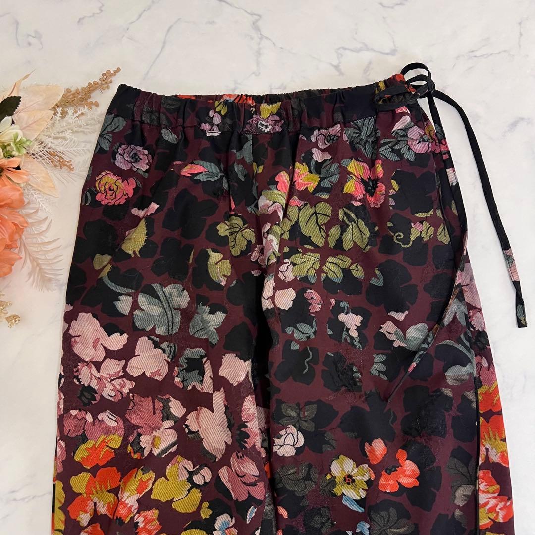 ドリスヴァンノッテン フラワー ジャガード パンツ