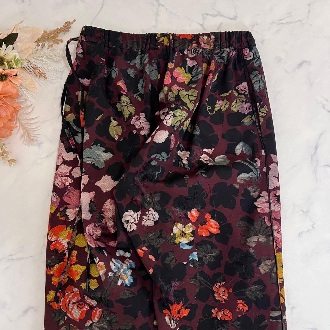 ドリスヴァンノッテン フラワー ジャガード パンツ