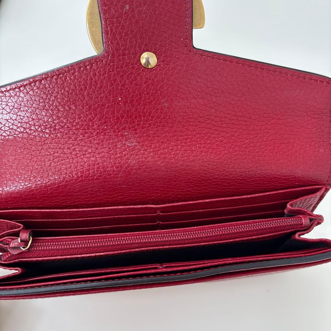 GUCCI バーガンディ GGロゴ 長財布