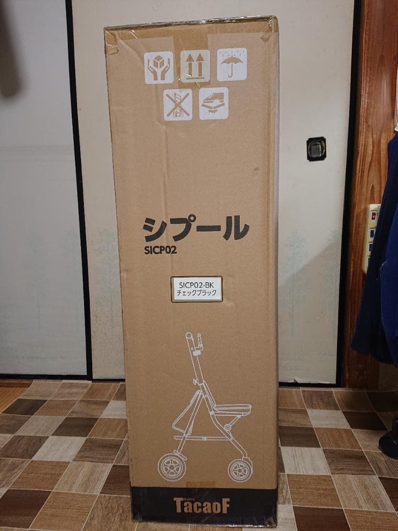 新品・未開封・未使用 シルバーカー SICP02 チェックブラック