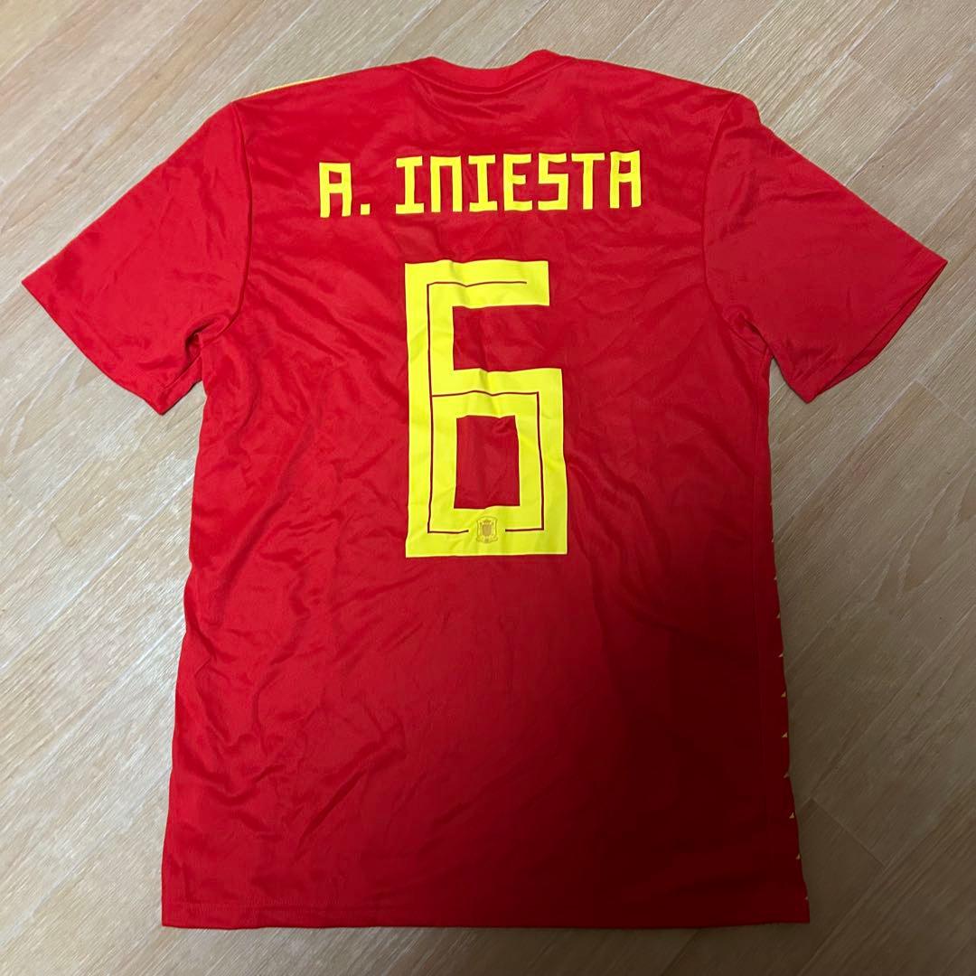 未使用 adidas 2018年 スペイン代表 INIESTA ユニフォーム L