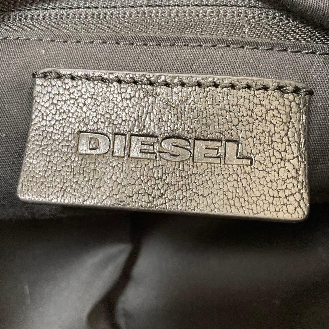 DIESEL✨2way キャンバス&レザー　ボストンバッグ　旅行カバン　大容量