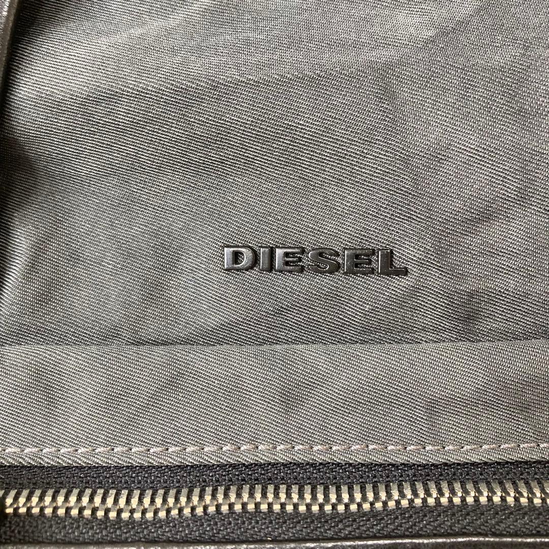 DIESEL✨2way キャンバス&レザー　ボストンバッグ　旅行カバン　大容量