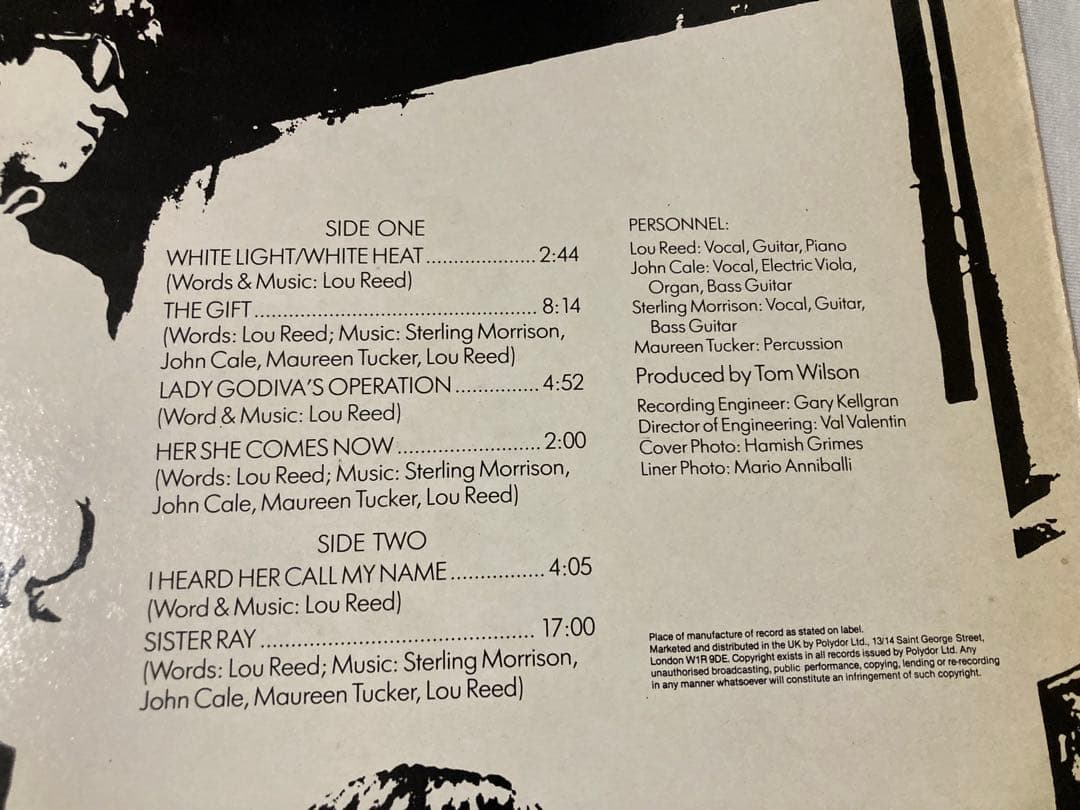 velvet underground / white light〜　uk 盤LP