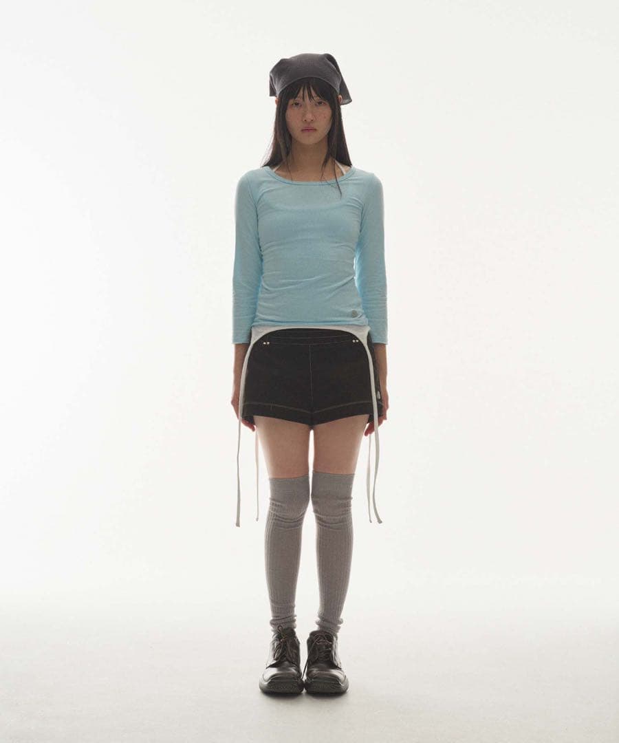 パンツ coyseio stud shorts black 0