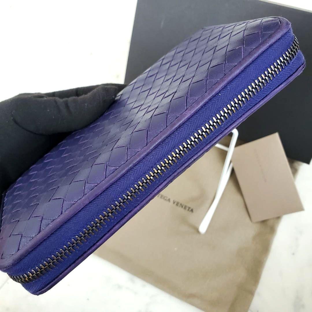 ボッテガヴェネタ 長財布 ラウンドファスナー 希少 イントレチャート 箱 袋付き