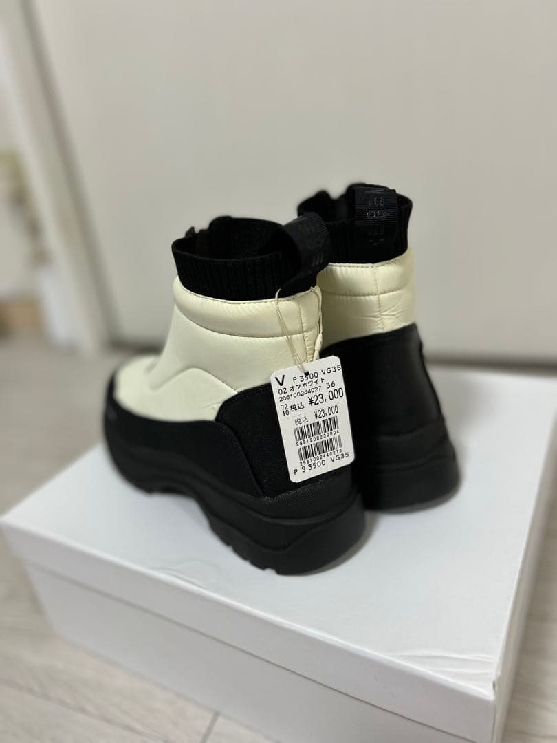 VEGE VG35 ホワイト/ブラック ブーツ 36 22.5 23