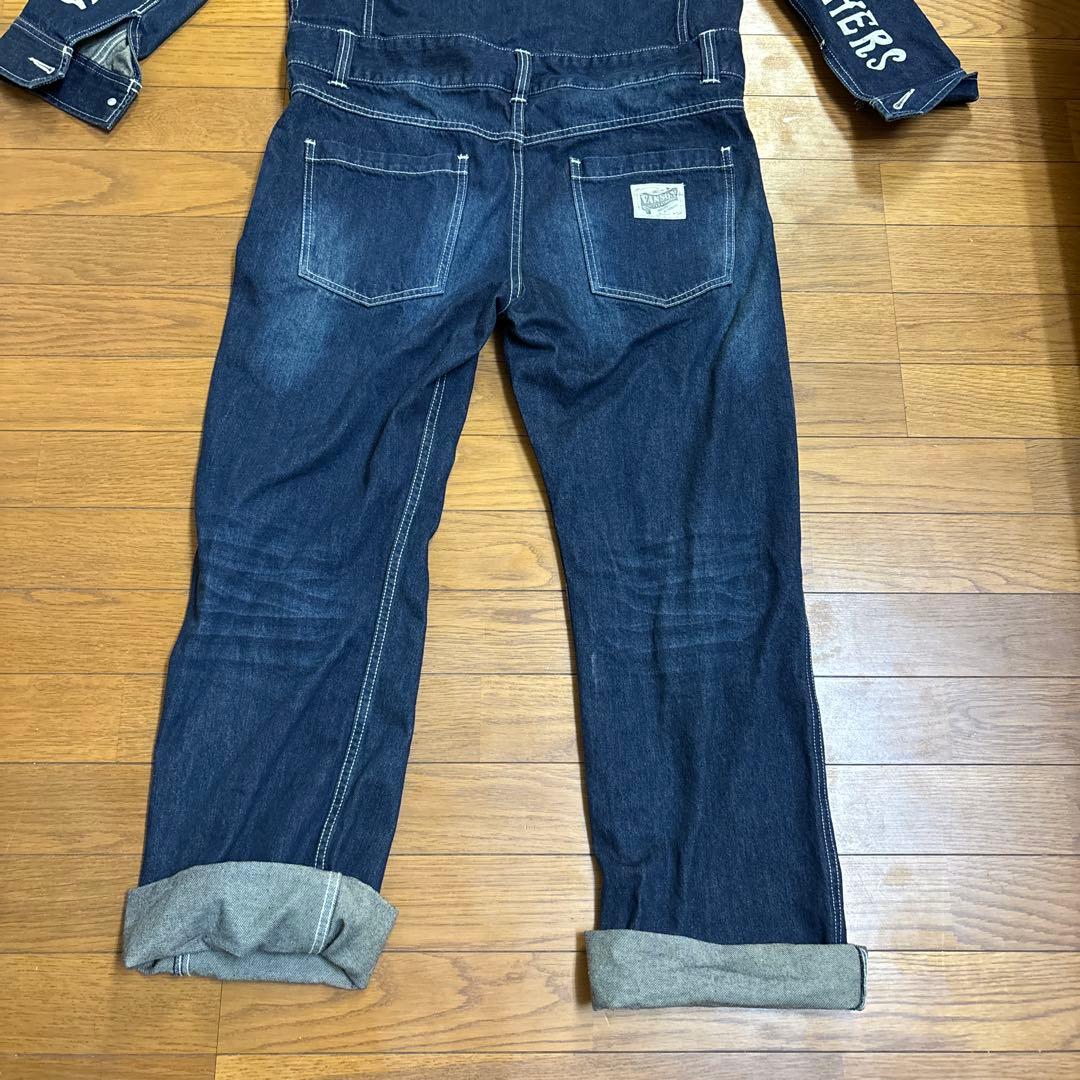 VANSON LEATHERS ダークデニムオーバーオールつなぎ