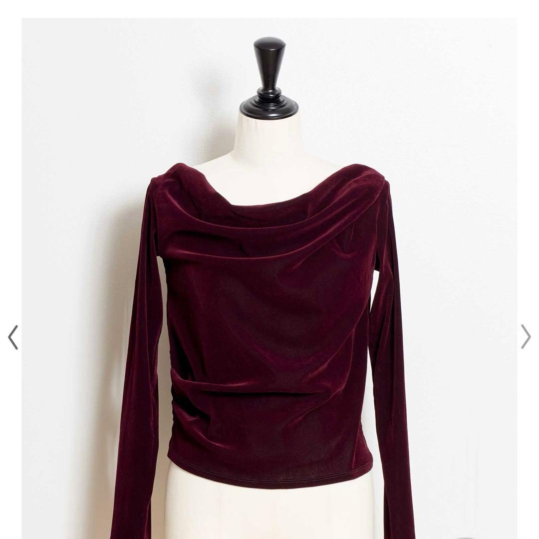 NOELA ベロアドレープトップス