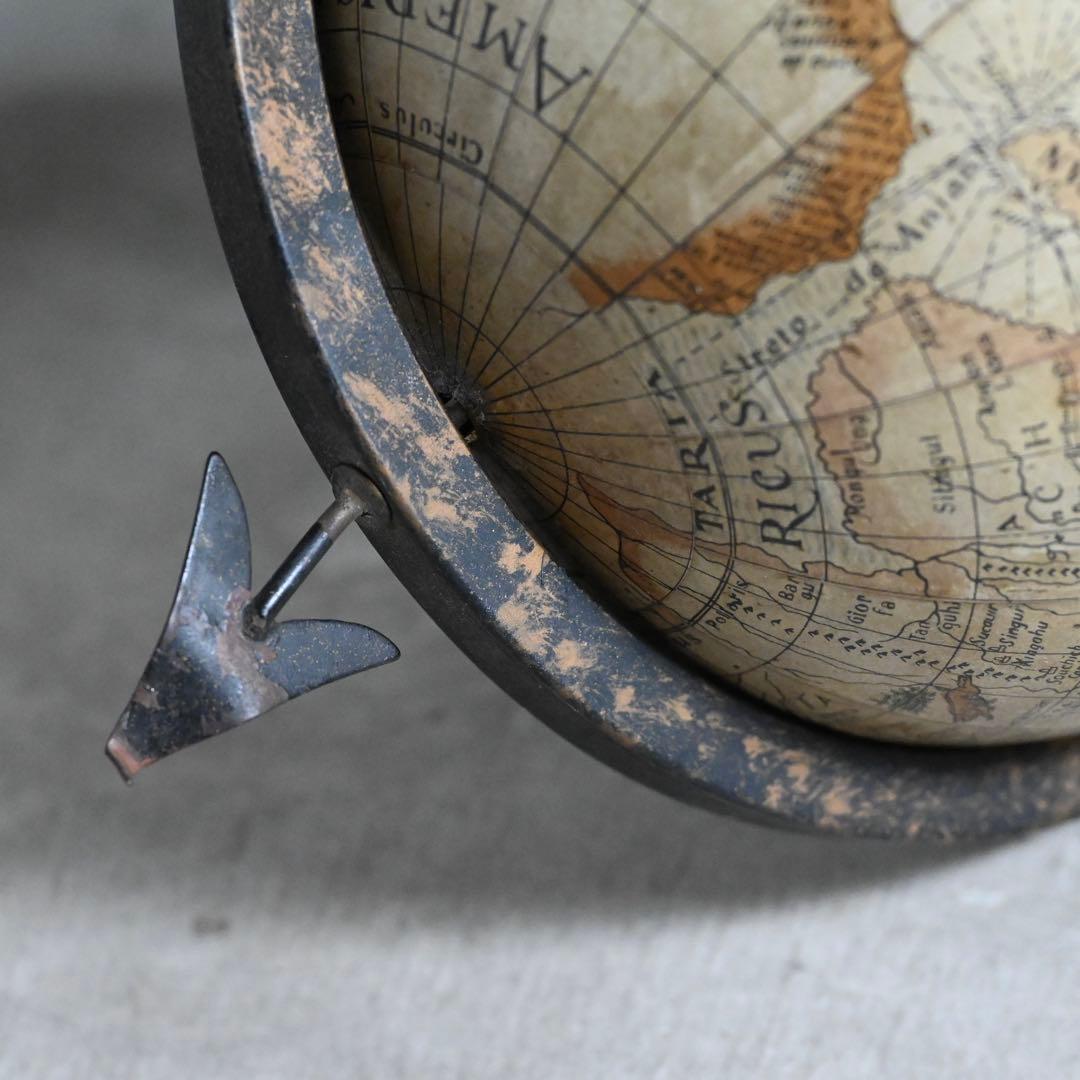 フランス ヴィンテージ 地球儀 高さ約46.5cm インダストリアル