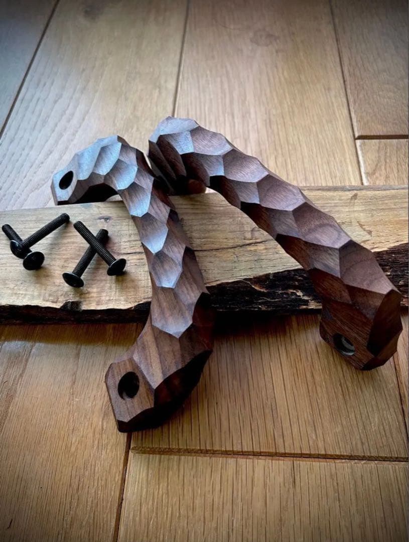 2本セット　アシストグリップ　42本目！！名栗加工　超絶極上激渋品　ハイエース