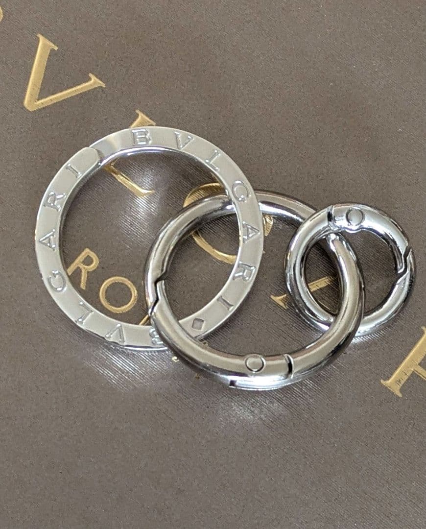 【超美品】ブルガリ キーリング シルバーネックレス ジュエリーケース付き