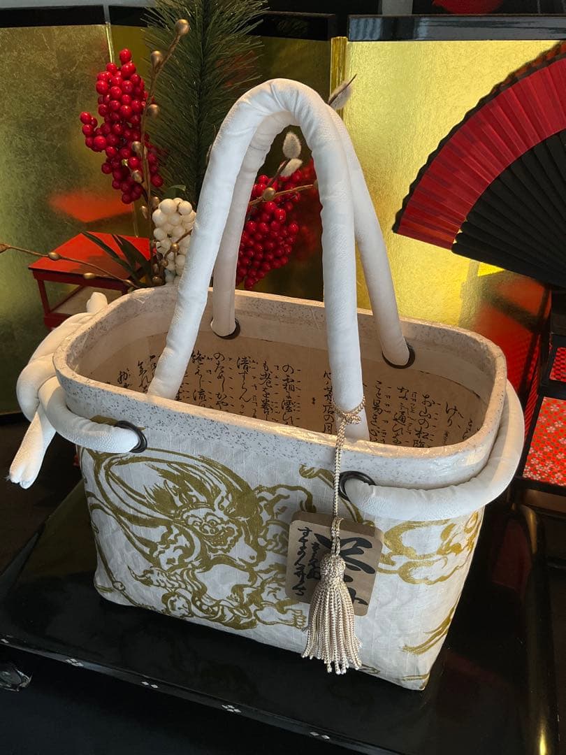 御専用ページで御座います。　一閑張り　風神雷神図