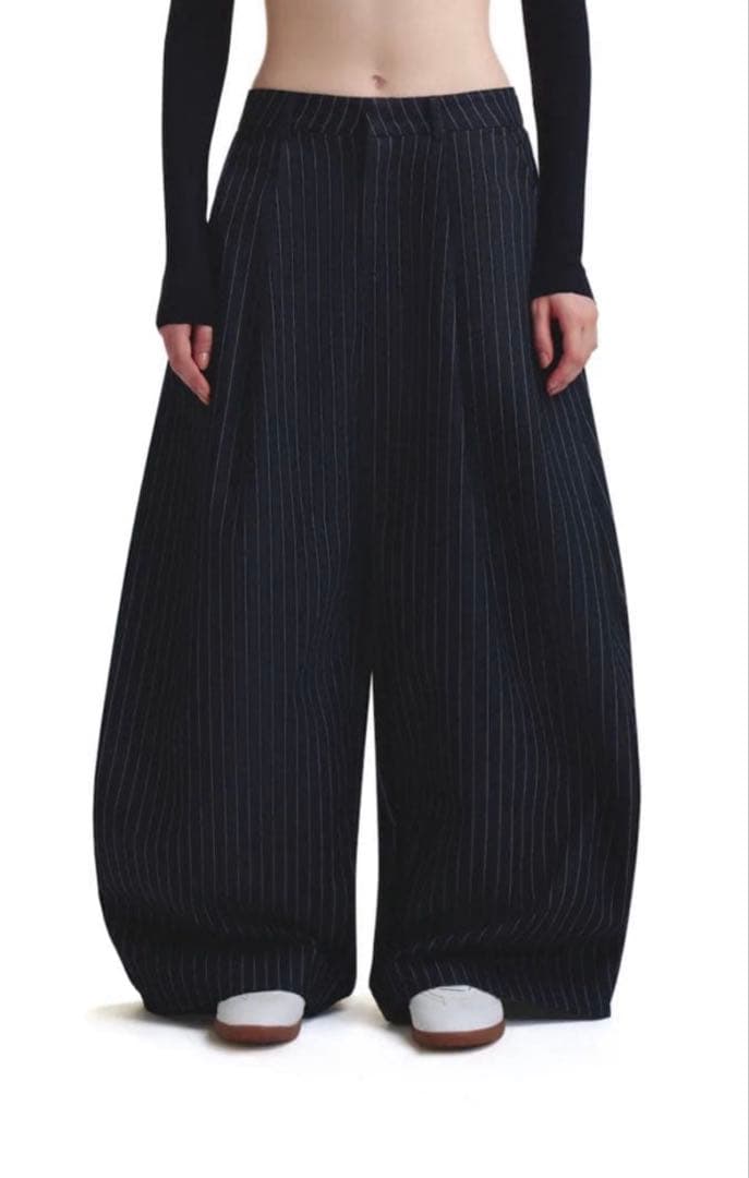 カ*ズ様 PUSH PUSH ストライプ ワイドパンツ