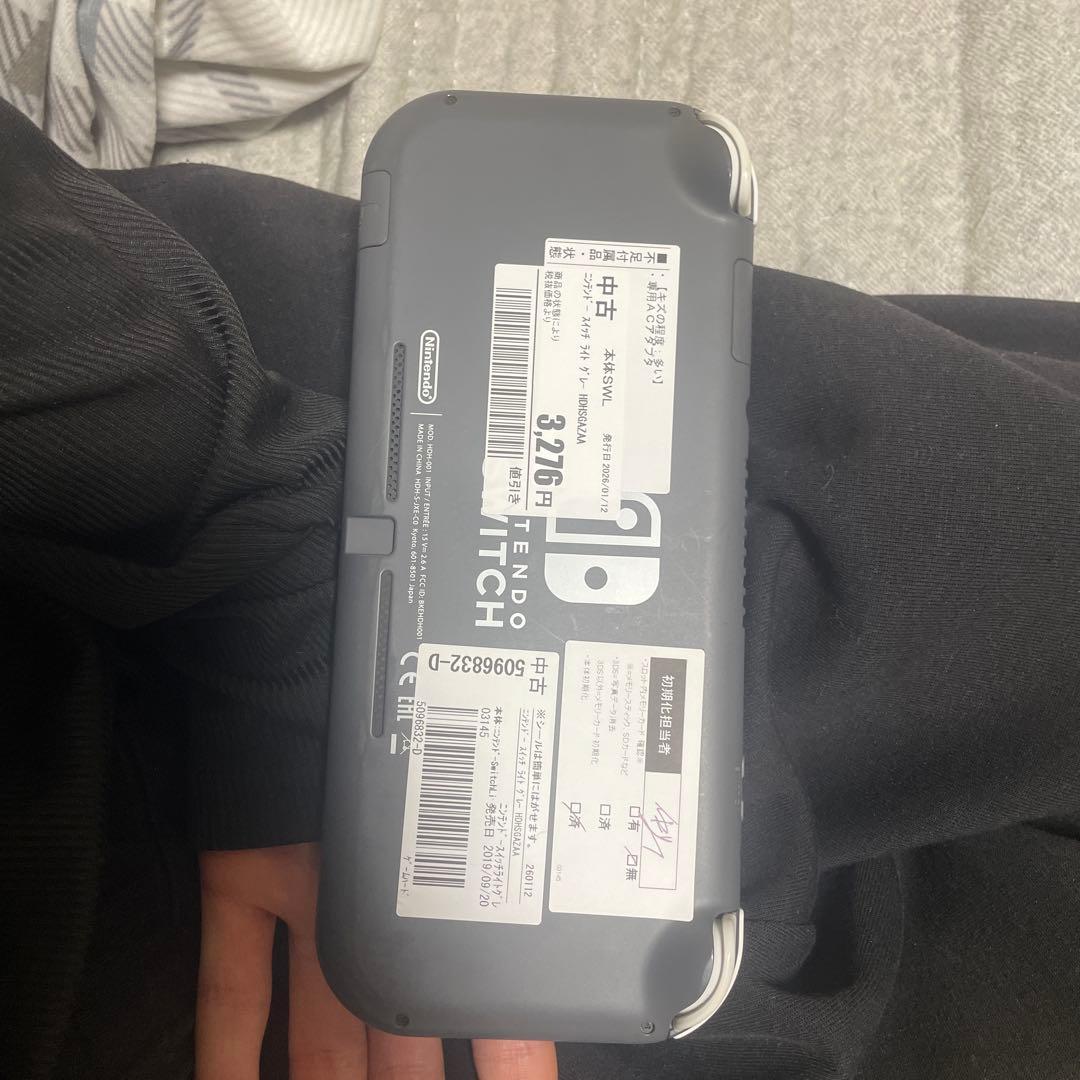 【中古・付属品無し・動作問題無し】Switchライト 本体 グレー