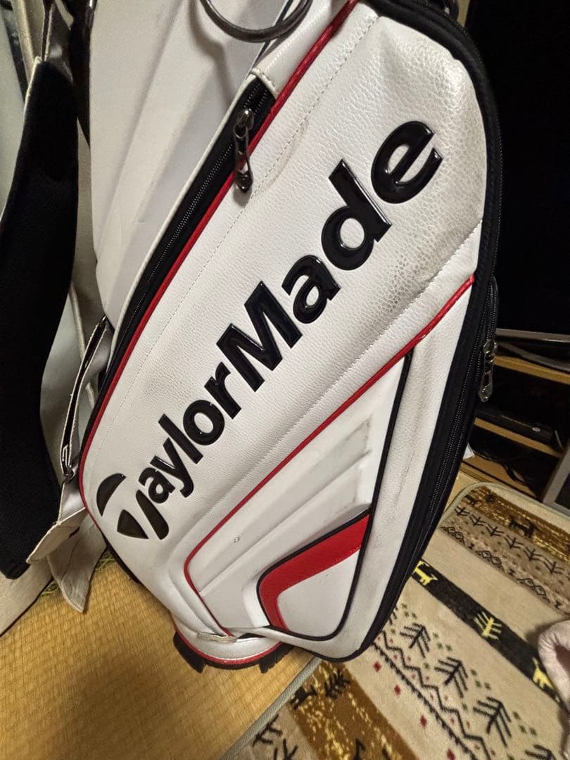 TaylorMade キャディバッグ ホワイト/レッド9.5型