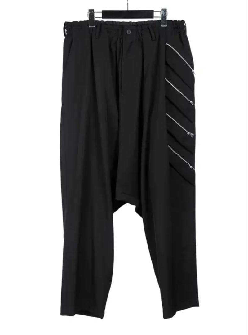 定価約9万美品　ヨウジヤマモトプールオム　ファスナーサルエルパンツ　袴　カラス