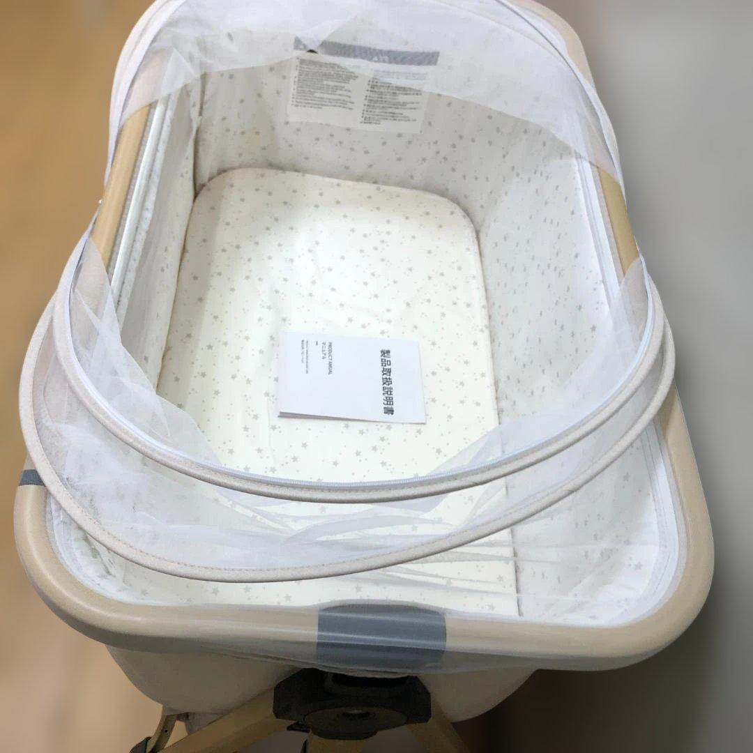 HZDMJ ベビーベッド ベビーサイドベッド キャスター付 112956-2