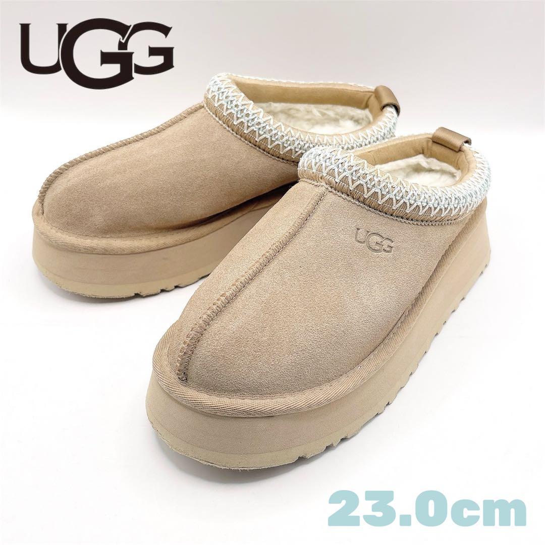 【人気】UGG Tazz sand ベージュ 23 厚底 スリッポン