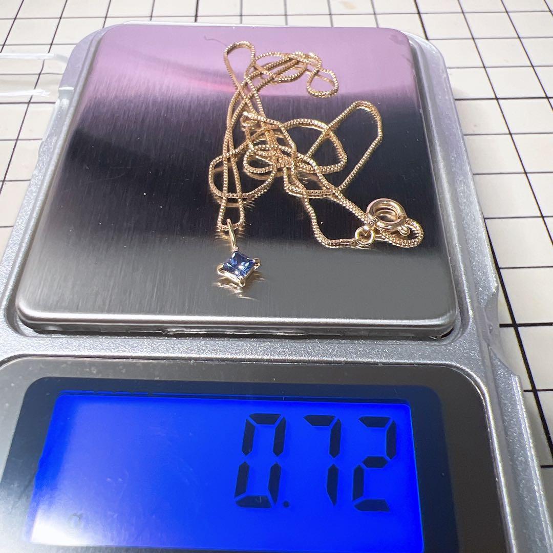 (エル)~サファイア10Kチェーンネックレス38cm