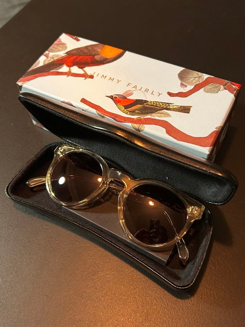 Jimmy Fairly クリアフレーム サングラス