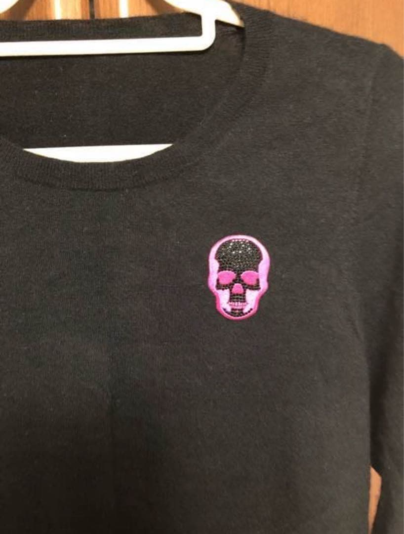 【ひろ】lucien pellat-finet スカル刺繍 ブラックニット