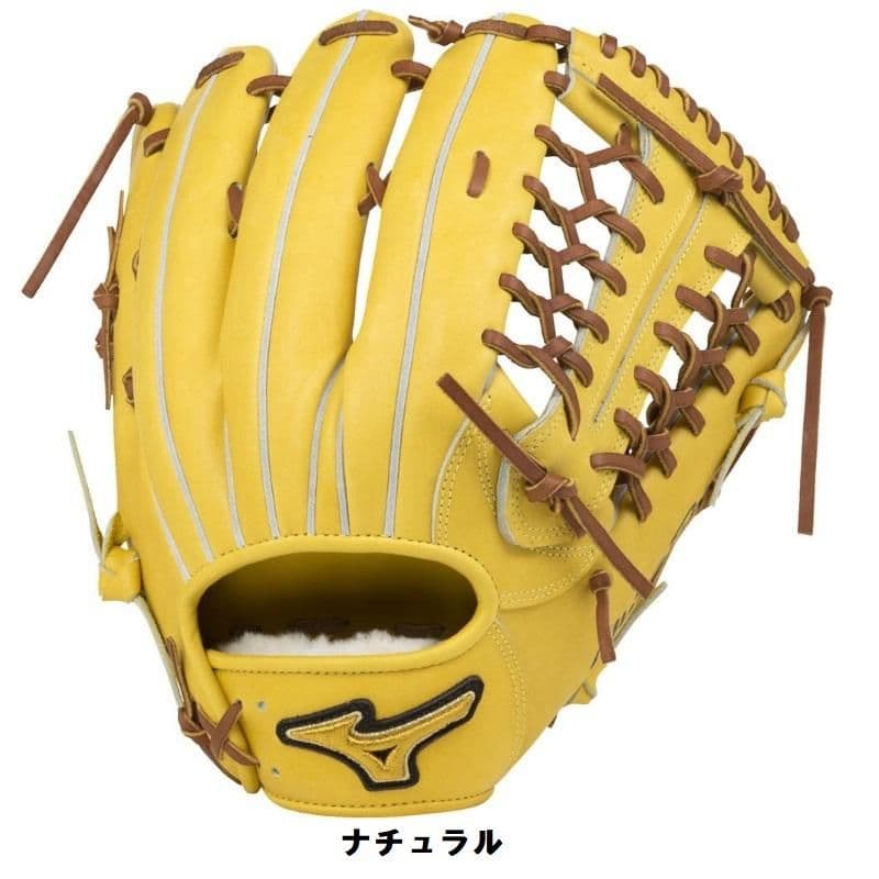 ミズノプロ　軟式用　外野手用　フィンガーコアテクノロジー イエロー 右投げ