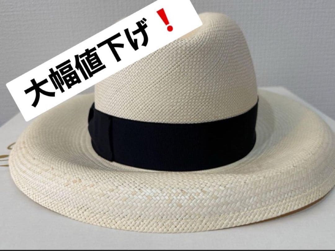 新品「Borsalino」のパナマハット　レディース箱付き