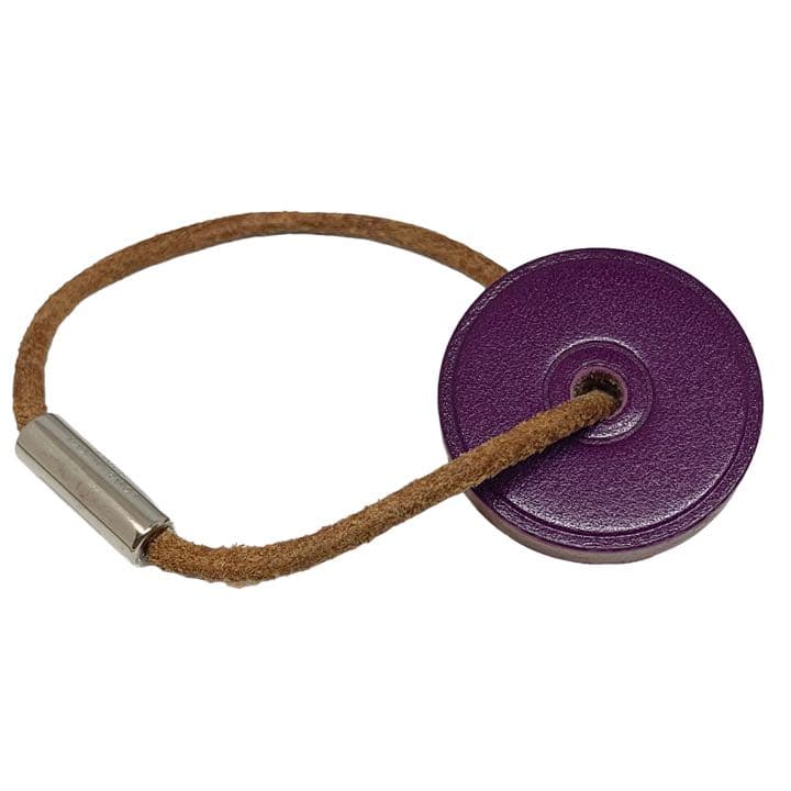 正規品 HERMES エルメス セリエ チャーム キーホルダー パープル