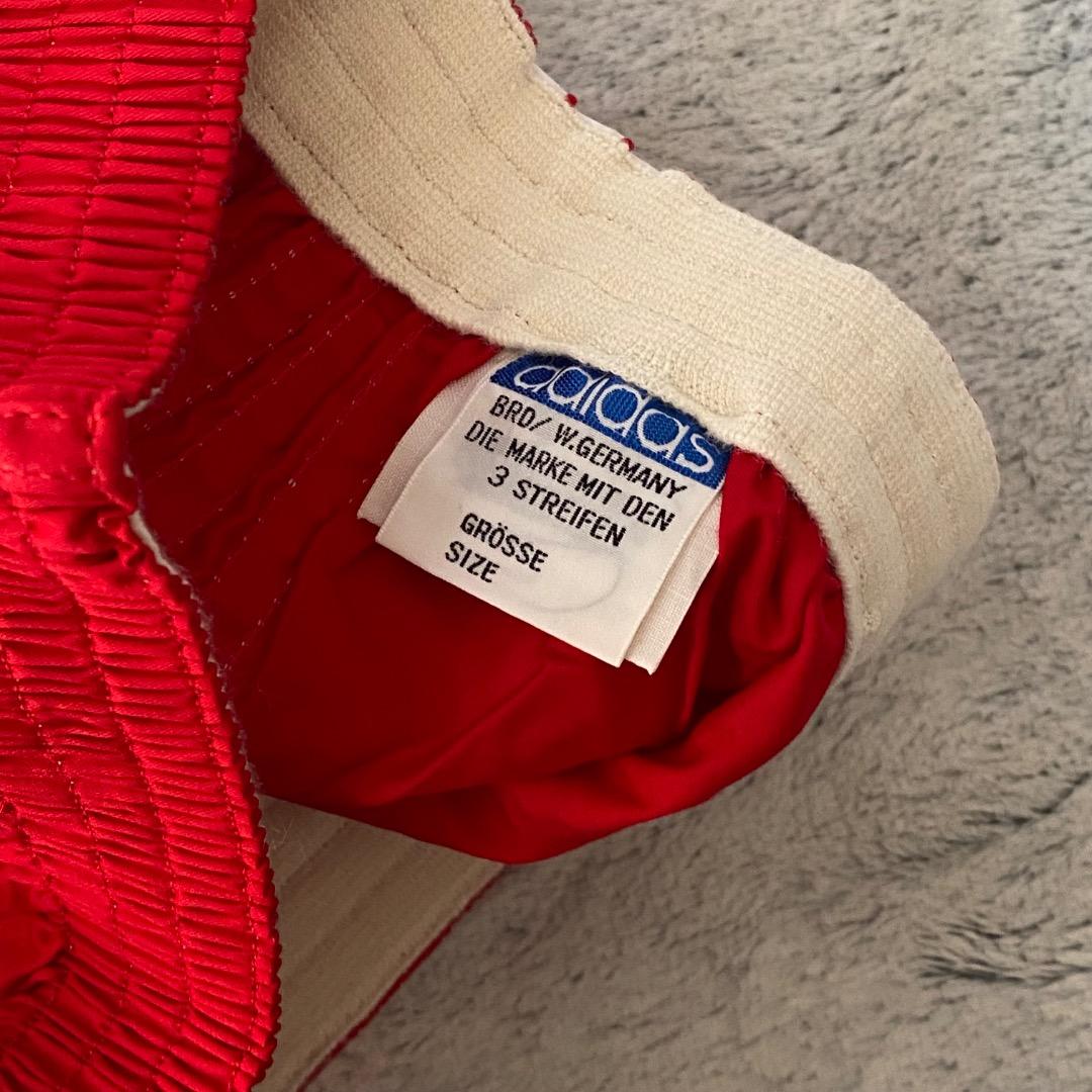 a-05/デッドストック adidas アディダス デサント レッド×ホワイト