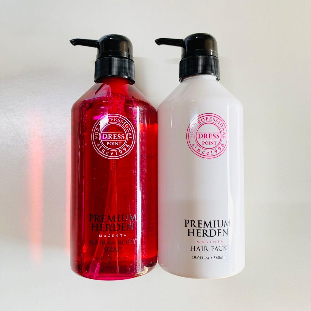 プレミアムハーデン マゼンタ シャンプー ヘアパック ポンプタイプ