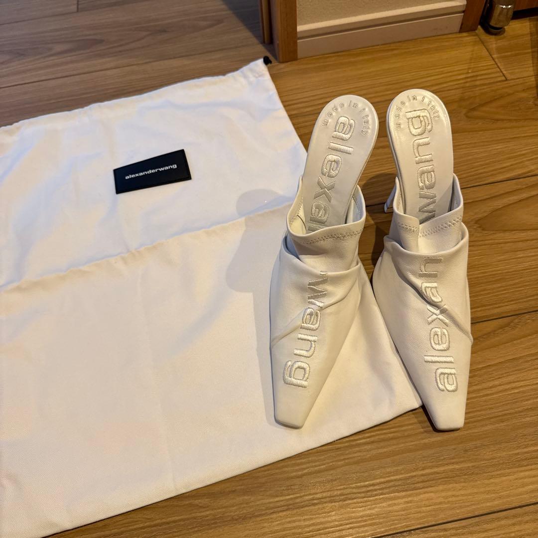 m*様 AlexanderWang Vannaミュール/パンプス/38/WHT/