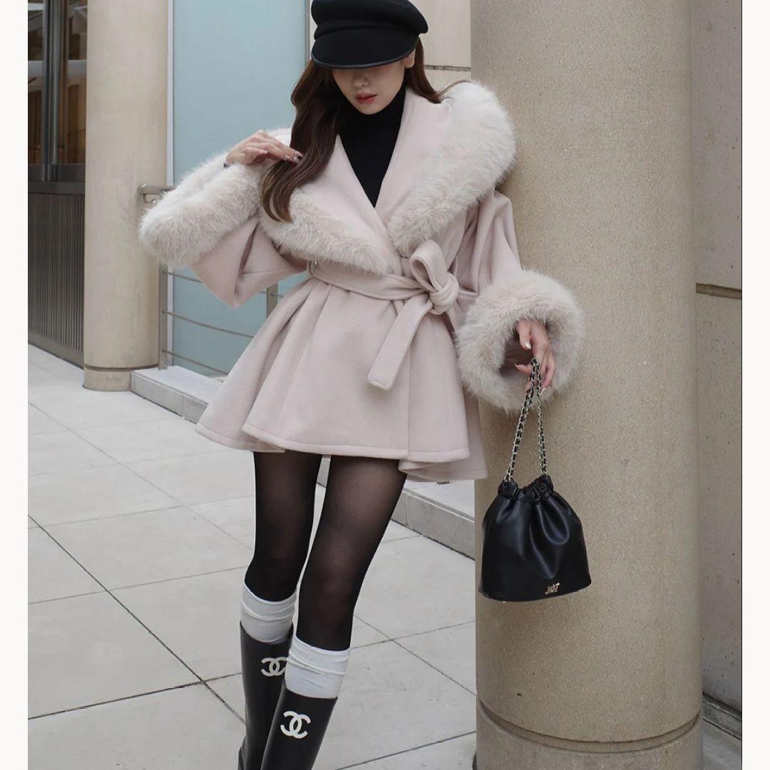 ウエストベルトプリンセスラインコート ノベルティ付き