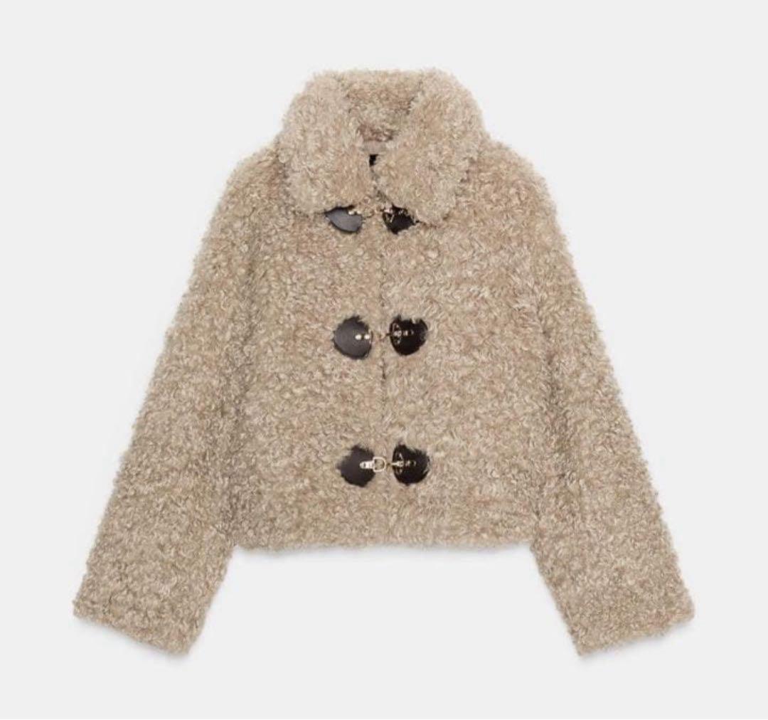 フェイクボア トグルボタン ファージャケット xsサイズ