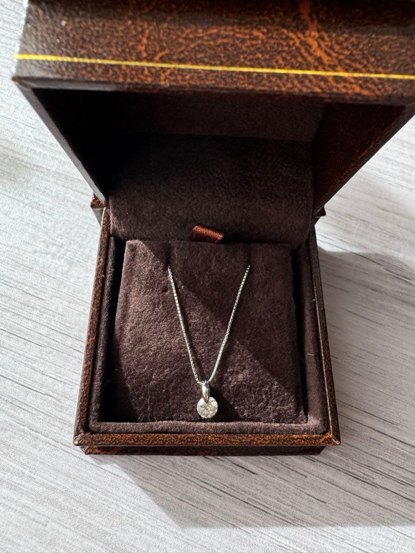 【鑑定書付き/金属アレルギー対応】天然ダイヤ0.3ctプラチナチェーンネックレス