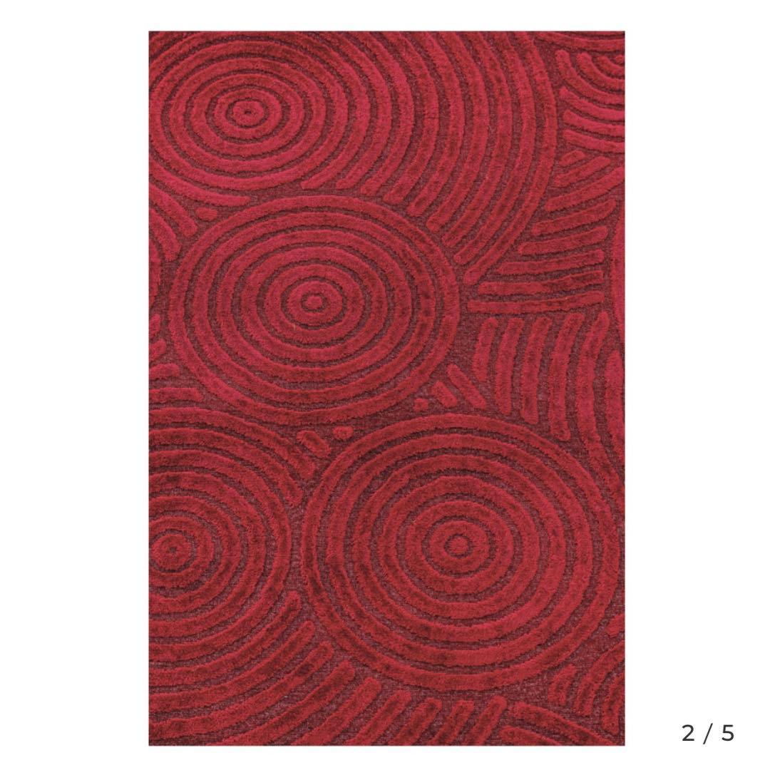 新品未使用KAREカレ トンド170x240cm　カーペット ラグ赤