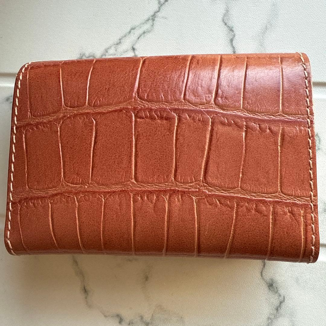 未使用✨Felisi フェリージ レザー名刺入れ クロコダイル型押し 型番909